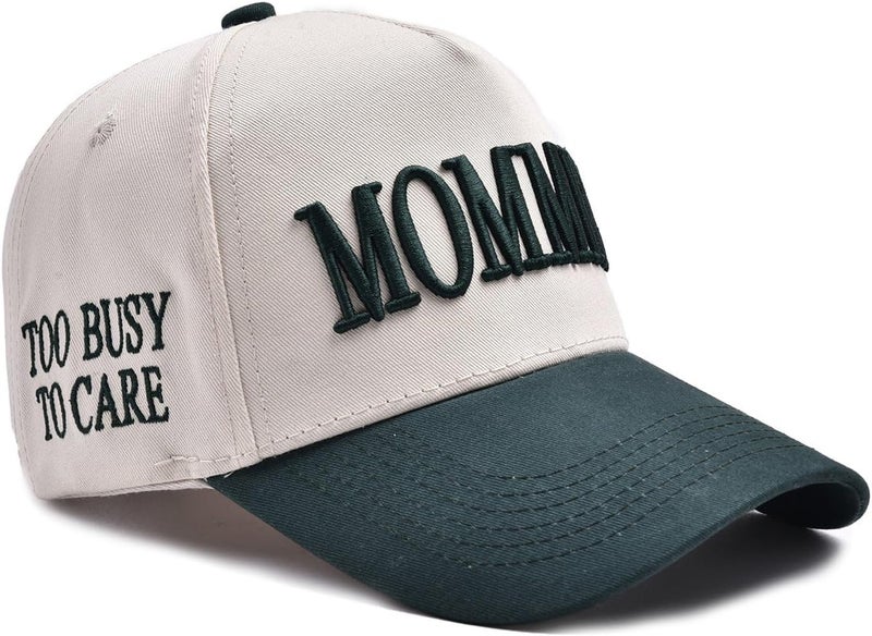 Asadovce Mommin Trucker Hat for Women Embroidered Mom Baseball Cap Adjustable Canvas Vintage Hat for Casual Wear - Image 3